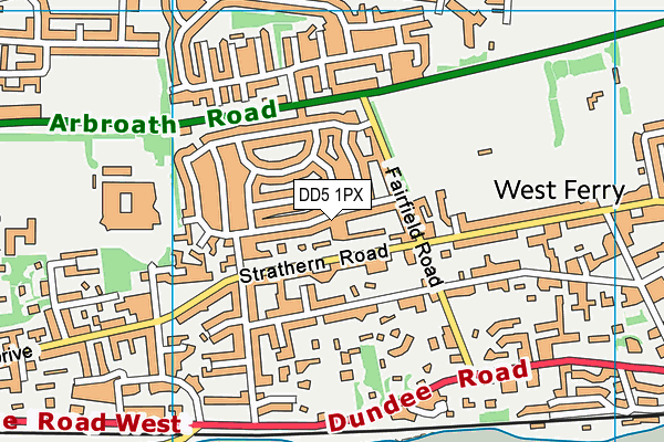 DD5 1PX map - OS VectorMap District (Ordnance Survey) DD5 1PX map - OS VectorMap District (Ordnance Survey)