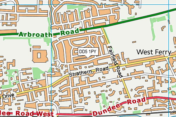 DD5 1PY map - OS VectorMap District (Ordnance Survey) DD5 1PY map - OS VectorMap District (Ordnance Survey)