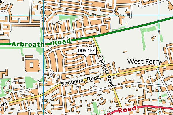 DD5 1PZ map - OS VectorMap District (Ordnance Survey) DD5 1PZ map - OS VectorMap District (Ordnance Survey)