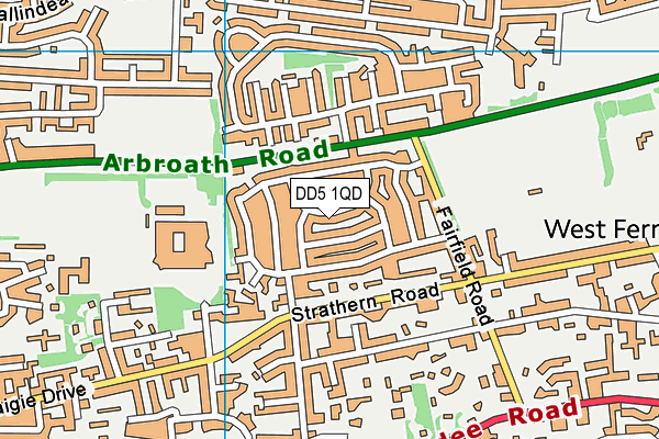 DD5 1QD map - OS VectorMap District (Ordnance Survey) DD5 1QD map - OS VectorMap District (Ordnance Survey)