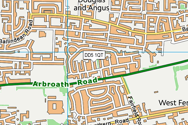 DD5 1QT map - OS VectorMap District (Ordnance Survey) DD5 1QT map - OS VectorMap District (Ordnance Survey)