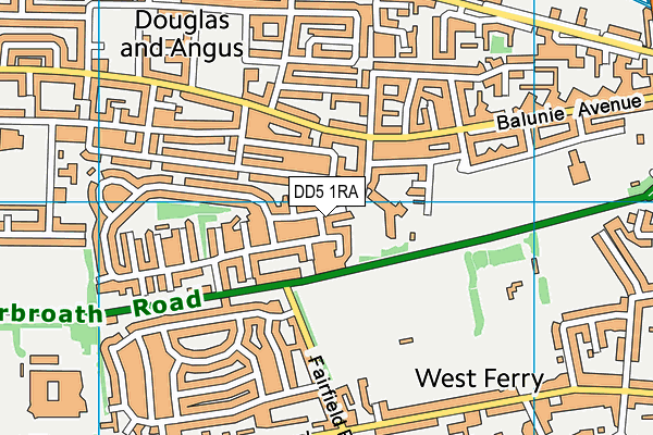 DD5 1RA map - OS VectorMap District (Ordnance Survey) DD5 1RA map - OS VectorMap District (Ordnance Survey)