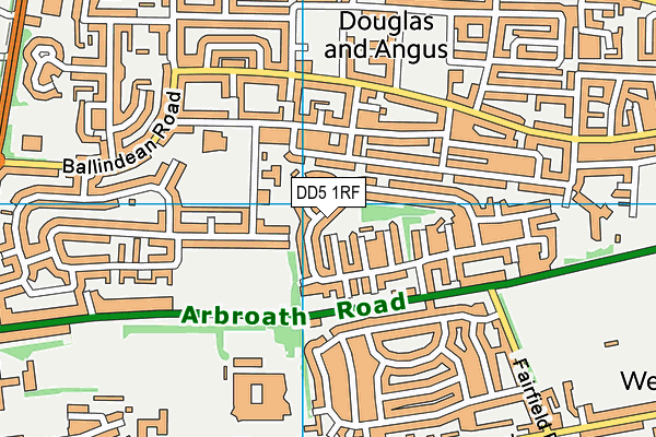 DD5 1RF map - OS VectorMap District (Ordnance Survey)