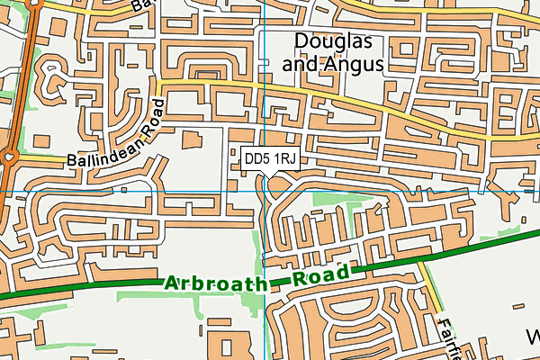 DD5 1RJ map - OS VectorMap District (Ordnance Survey)