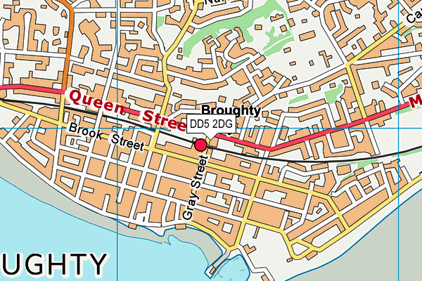 DD5 2DG map - OS VectorMap District (Ordnance Survey)
