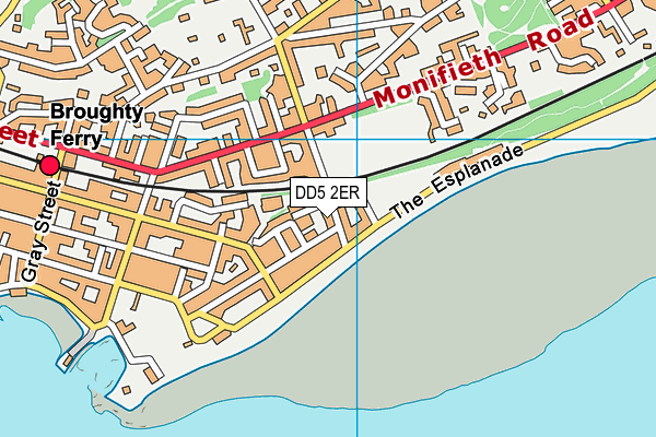 DD5 2ER map - OS VectorMap District (Ordnance Survey)