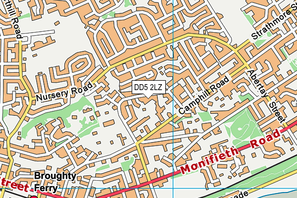 DD5 2LZ map - OS VectorMap District (Ordnance Survey) DD5 2LZ map - OS VectorMap District (Ordnance Survey)