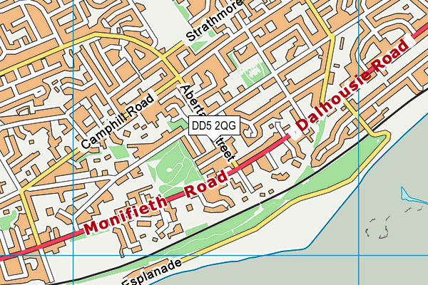 DD5 2QG map - OS VectorMap District (Ordnance Survey)