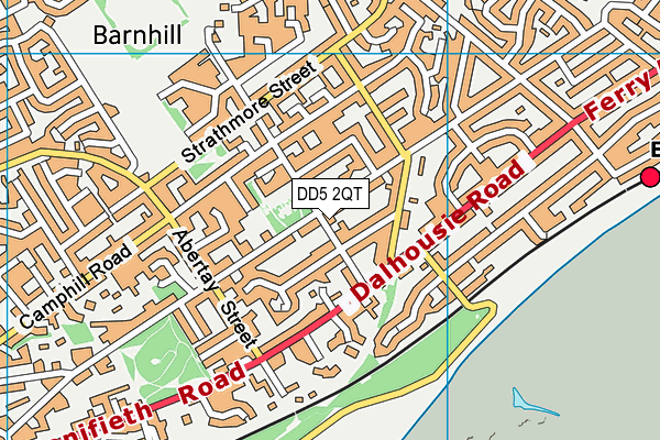 DD5 2QT map - OS VectorMap District (Ordnance Survey) DD5 2QT map - OS VectorMap District (Ordnance Survey)