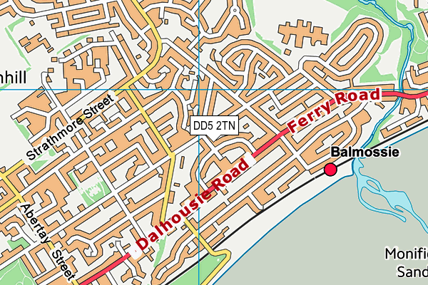 DD5 2TN map - OS VectorMap District (Ordnance Survey)