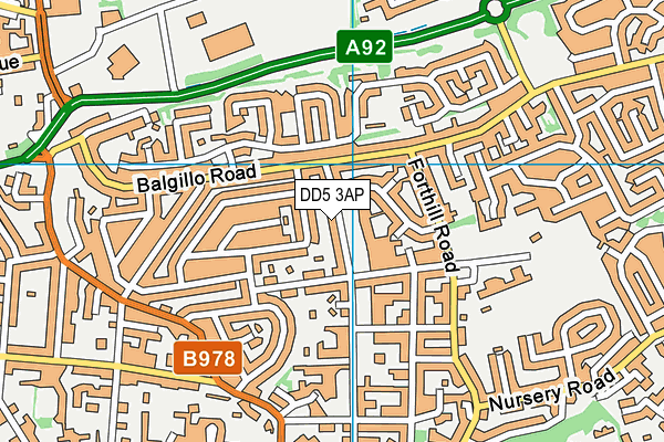 DD5 3AP map - OS VectorMap District (Ordnance Survey) DD5 3AP map - OS VectorMap District (Ordnance Survey)