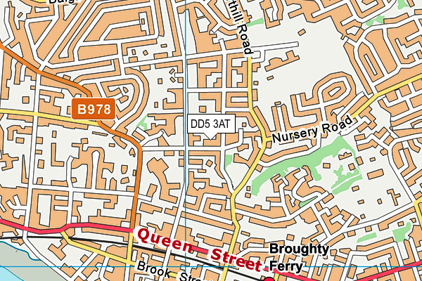 DD5 3AT map - OS VectorMap District (Ordnance Survey)