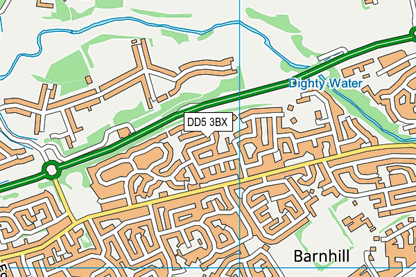 DD5 3BX map - OS VectorMap District (Ordnance Survey) DD5 3BX map - OS VectorMap District (Ordnance Survey)