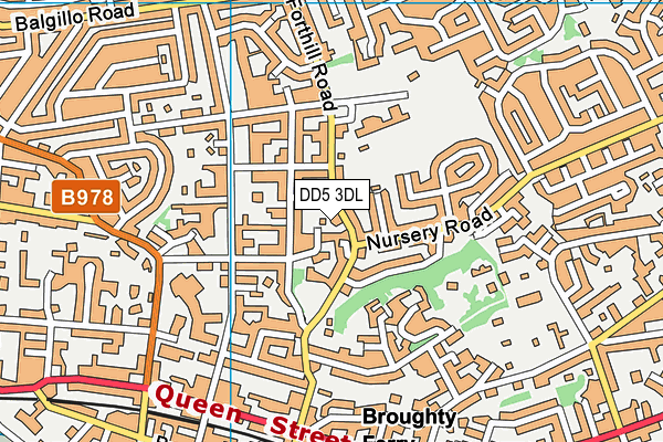 DD5 3DL map - OS VectorMap District (Ordnance Survey)