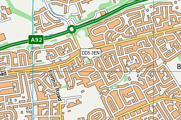 DD5 3EN map - OS VectorMap District (Ordnance Survey)