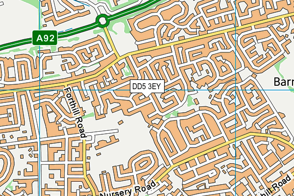 DD5 3EY map - OS VectorMap District (Ordnance Survey) DD5 3EY map - OS VectorMap District (Ordnance Survey)
