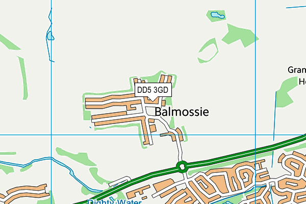 DD5 3GD map - OS VectorMap District (Ordnance Survey)