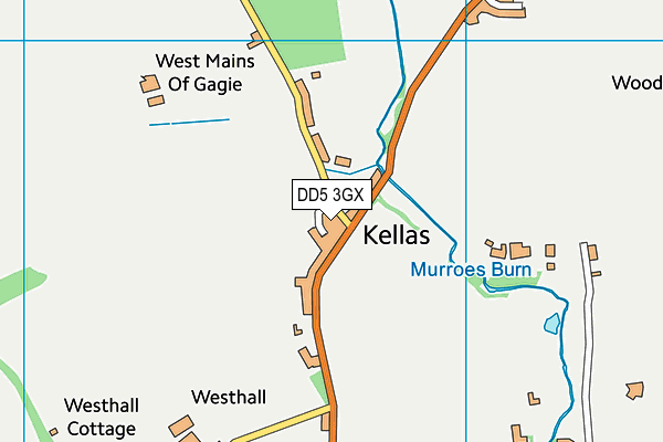 DD5 3GX map - OS VectorMap District (Ordnance Survey)