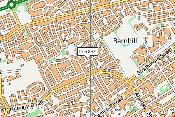 DD5 3HZ map - OS VectorMap District (Ordnance Survey)