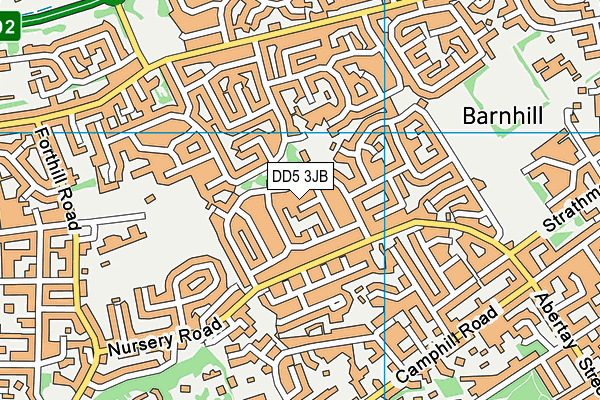 DD5 3JB map - OS VectorMap District (Ordnance Survey) DD5 3JB map - OS VectorMap District (Ordnance Survey)