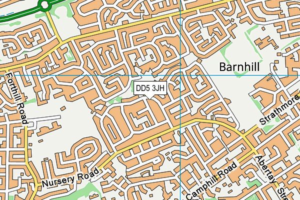 DD5 3JH map - OS VectorMap District (Ordnance Survey)
