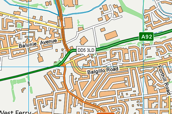DD5 3LD map - OS VectorMap District (Ordnance Survey) DD5 3LD map - OS VectorMap District (Ordnance Survey)