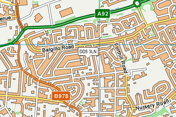 DD5 3LN map - OS VectorMap District (Ordnance Survey) DD5 3LN map - OS VectorMap District (Ordnance Survey)
