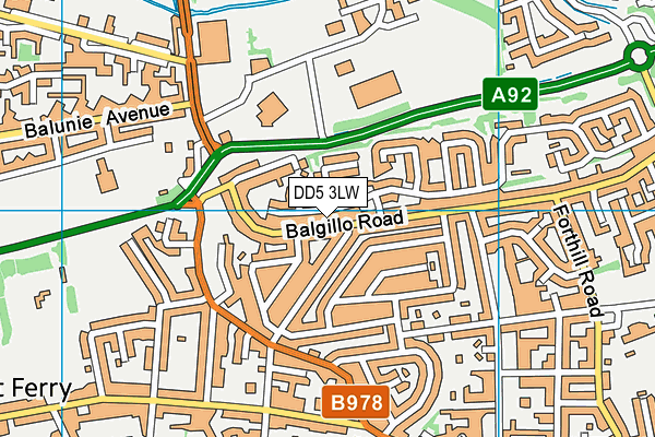 DD5 3LW map - OS VectorMap District (Ordnance Survey) DD5 3LW map - OS VectorMap District (Ordnance Survey)