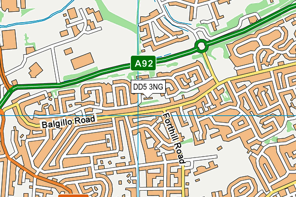 DD5 3NG map - OS VectorMap District (Ordnance Survey)