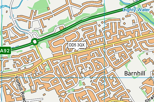 DD5 3QX map - OS VectorMap District (Ordnance Survey) DD5 3QX map - OS VectorMap District (Ordnance Survey)