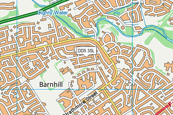 DD5 3SL map - OS VectorMap District (Ordnance Survey)
