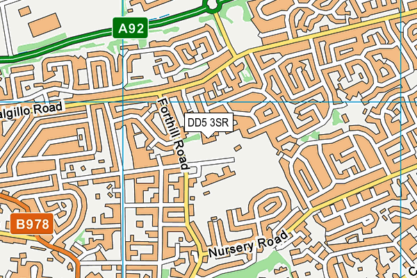 DD5 3SR map - OS VectorMap District (Ordnance Survey)
