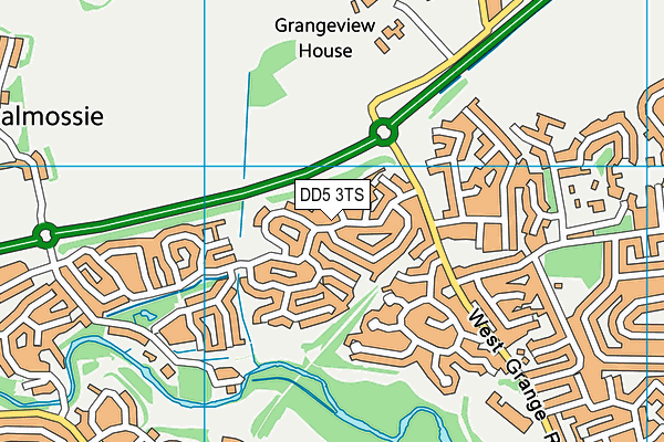DD5 3TS map - OS VectorMap District (Ordnance Survey)