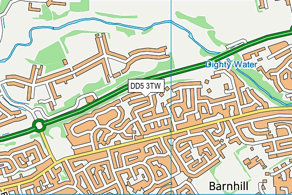 DD5 3TW map - OS VectorMap District (Ordnance Survey)