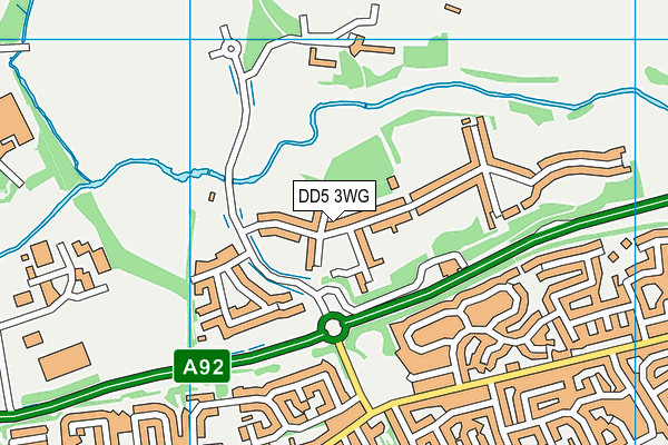 DD5 3WG map - OS VectorMap District (Ordnance Survey) DD5 3WG map - OS VectorMap District (Ordnance Survey)