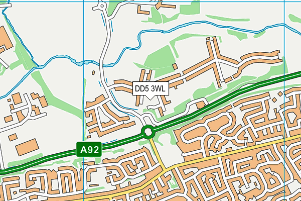 DD5 3WL map - OS VectorMap District (Ordnance Survey) DD5 3WL map - OS VectorMap District (Ordnance Survey)