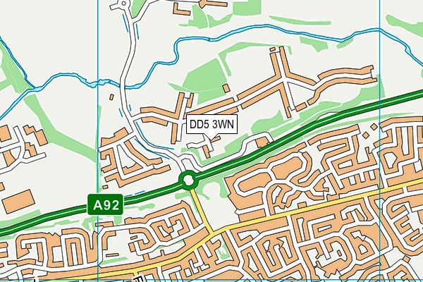 DD5 3WN map - OS VectorMap District (Ordnance Survey)
