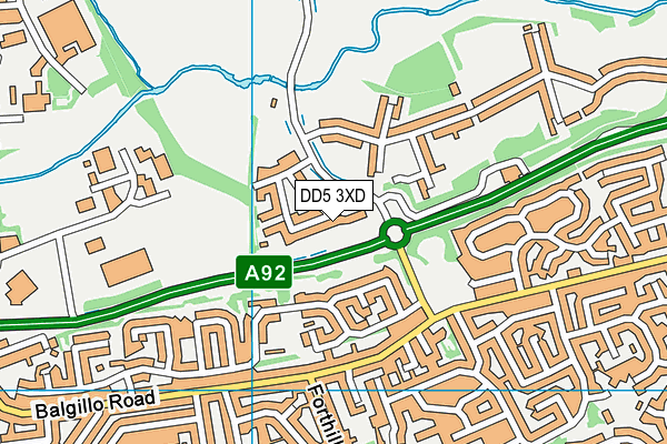 DD5 3XD map - OS VectorMap District (Ordnance Survey) DD5 3XD map - OS VectorMap District (Ordnance Survey)