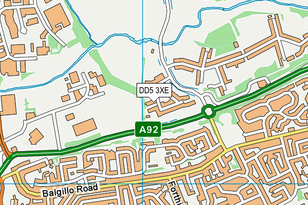 DD5 3XE map - OS VectorMap District (Ordnance Survey)