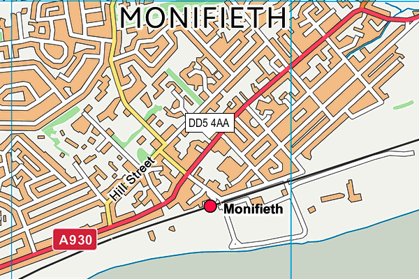 DD5 4AA map - OS VectorMap District (Ordnance Survey) DD5 4AA map - OS VectorMap District (Ordnance Survey)