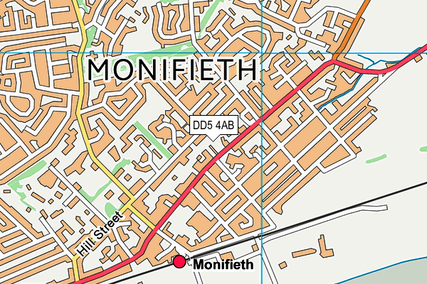 DD5 4AB map - OS VectorMap District (Ordnance Survey)