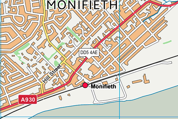 DD5 4AE map - OS VectorMap District (Ordnance Survey)