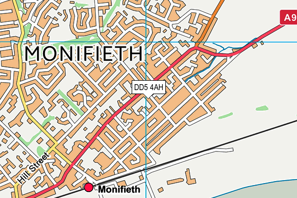 DD5 4AH map - OS VectorMap District (Ordnance Survey)