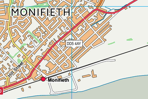 DD5 4AY map - OS VectorMap District (Ordnance Survey)