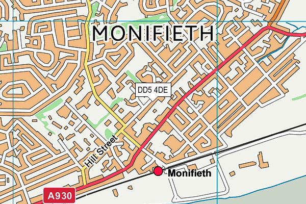 DD5 4DE map - OS VectorMap District (Ordnance Survey)