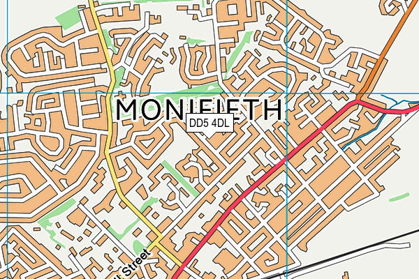 DD5 4DL map - OS VectorMap District (Ordnance Survey)