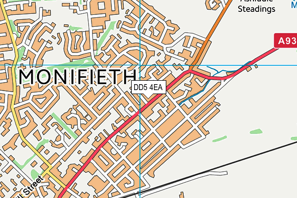 DD5 4EA map - OS VectorMap District (Ordnance Survey) DD5 4EA map - OS VectorMap District (Ordnance Survey)