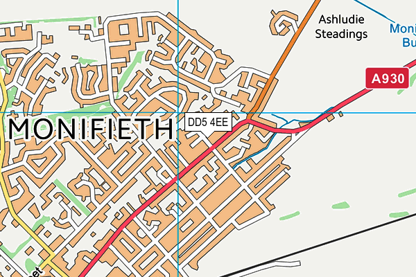 DD5 4EE map - OS VectorMap District (Ordnance Survey)