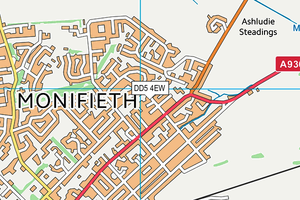 DD5 4EW map - OS VectorMap District (Ordnance Survey)