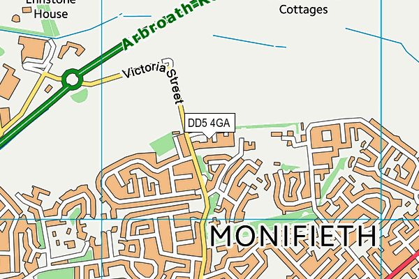 DD5 4GA map - OS VectorMap District (Ordnance Survey)
